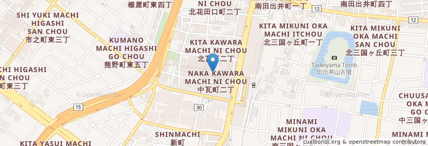 Mapa de ubicacion de ホリーズカフェ堺東店 en 日本, 大阪府, 堺市, 堺区.