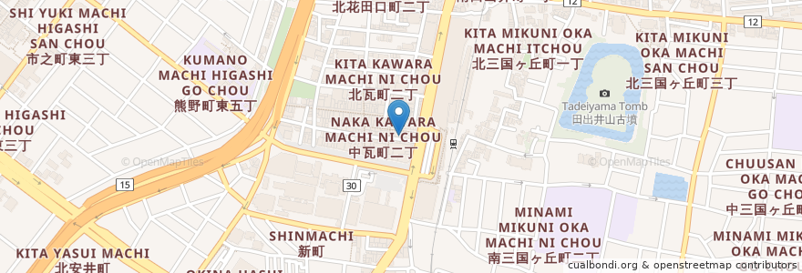 Mapa de ubicacion de 一徳亭 en Japon, Préfecture D'Osaka, Sakai, 堺区.