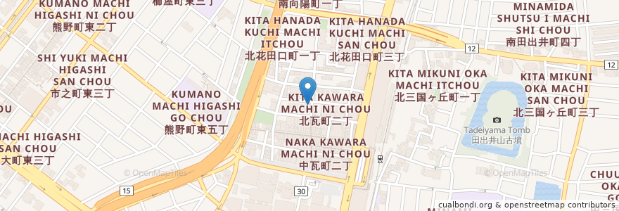 Mapa de ubicacion de がやが屋 焼肉ホルモン酒場 en 日本, 大阪府, 堺市, 堺区.