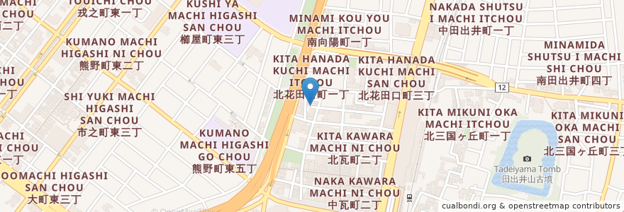 Mapa de ubicacion de たろやんの家 en Japón, Prefectura De Osaka, 堺市, 堺区.