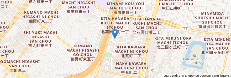 Mapa de ubicacion de タイ料理 シィータイ レストラン en Japón, Prefectura De Osaka, 堺市, 堺区.