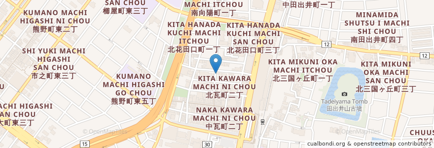 Mapa de ubicacion de フランス田舎料理の店 ビストロ ベズ en Japonya, 大阪府, 堺市, 堺区.