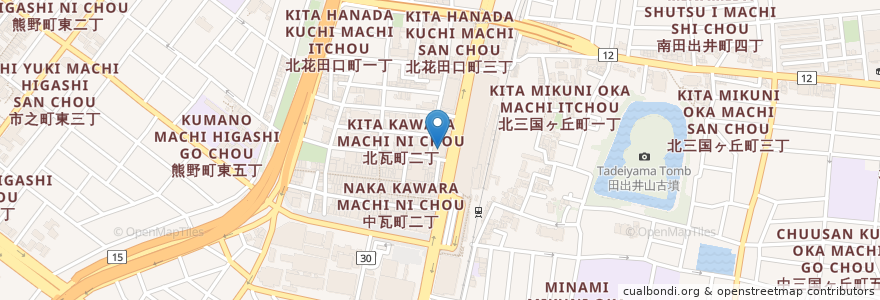 Mapa de ubicacion de （株）りそな銀行 堺東支店 en Giappone, Prefettura Di Osaka, 堺市, 堺区.