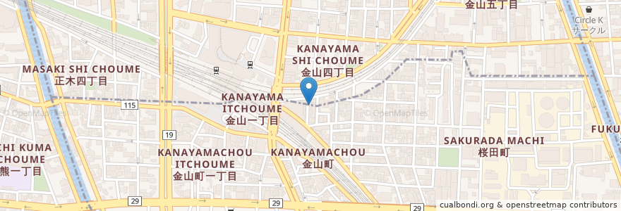 Mapa de ubicacion de ゆらり en Jepun, 愛知県, 名古屋市.