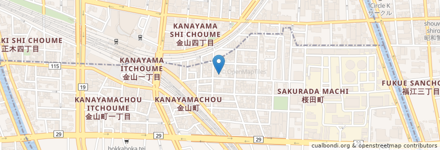 Mapa de ubicacion de 富士台人具 en Japan, Aichi Prefecture, Nagoya, Atsuta Ward.