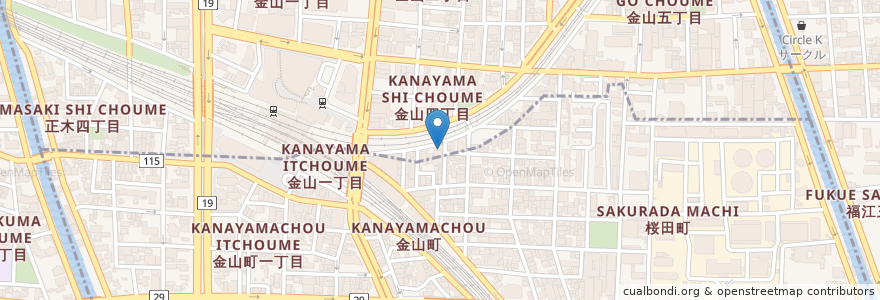 Mapa de ubicacion de 波寄町神社 en 日本, 愛知県, 名古屋市.