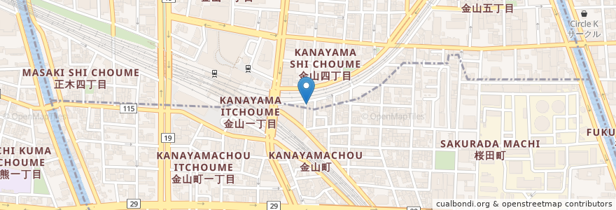 Mapa de ubicacion de 東北商店 en Japon, Préfecture D'Aichi, 名古屋市.