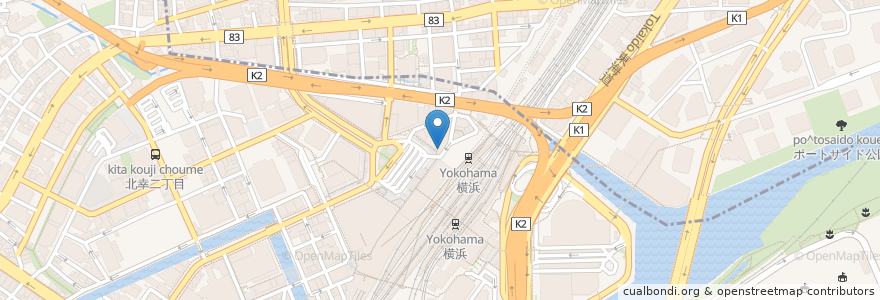 Mapa de ubicacion de A&P with terrace en 일본, 가나가와현, 요코하마시, 西区, 神奈川区.