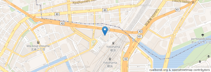 Mapa de ubicacion de 築地　寿司清 en Japan, Kanagawa Prefecture, Yokohama, Nishi Ward, Kanagawa Ward.