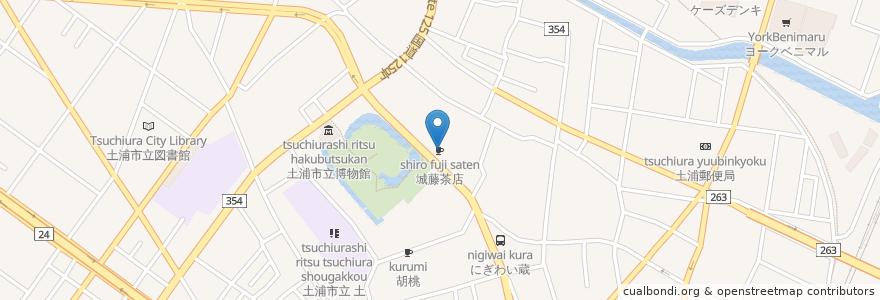 Mapa de ubicacion de 城藤茶店 en Giappone, Prefettura Di Ibaraki, 土浦市.