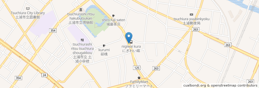 Mapa de ubicacion de 中華の福来軒 en Japón, Prefectura De Ibaraki, 土浦市.