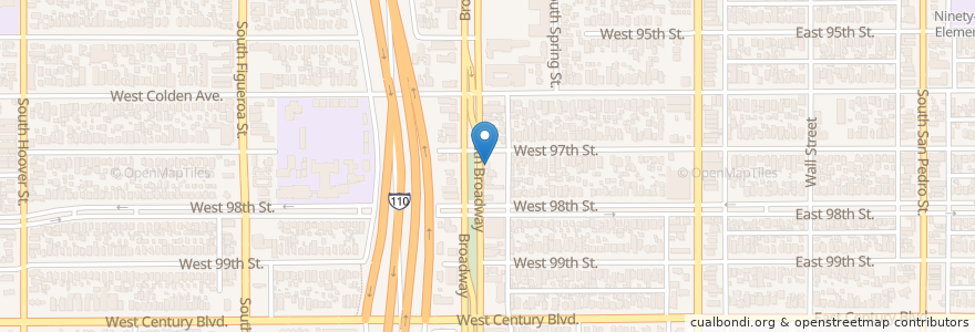 Mapa de ubicacion de Holy Trinity Church of God in Christ en Amerika Syarikat, California, Los Angeles County, Los Angeles.