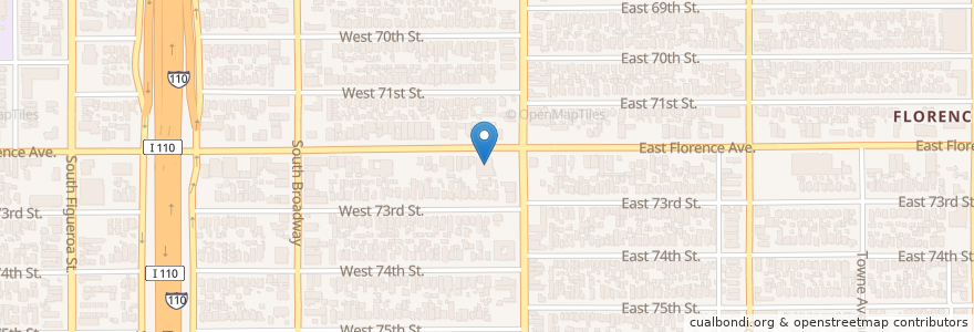 Mapa de ubicacion de United Gospel Outreach en Соединённые Штаты Америки, Калифорния, Los Angeles County, Лос-Анджелес.