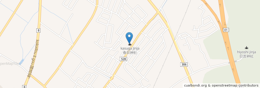 Mapa de ubicacion de 春日神社 en ژاپن, 滋賀県, 彦根市.