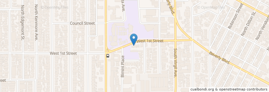 Mapa de ubicacion de Good News Central Church en Estados Unidos Da América, Califórnia, Los Angeles County, Los Angeles.