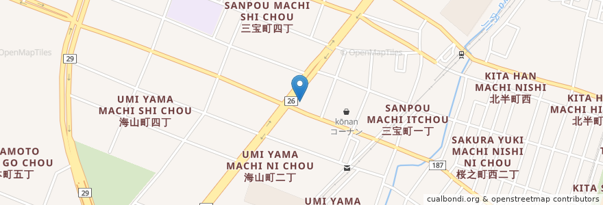 Mapa de ubicacion de ステーキのどん en 日本, 大阪府, 堺市, 堺区.