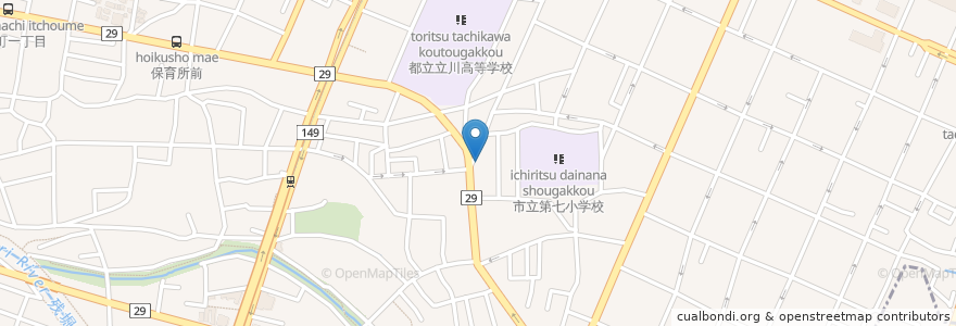 Mapa de ubicacion de 高尾亭 en Japão, Tóquio, 立川市.