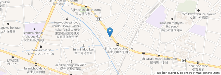 Mapa de ubicacion de 三井のリパーク en اليابان, 東京都, 立川市.