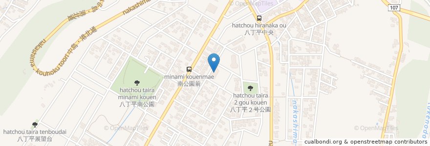 Mapa de ubicacion de 八丁平美園幼稚園 en ژاپن, 北海道, 胆振総合振興局, 室蘭市.