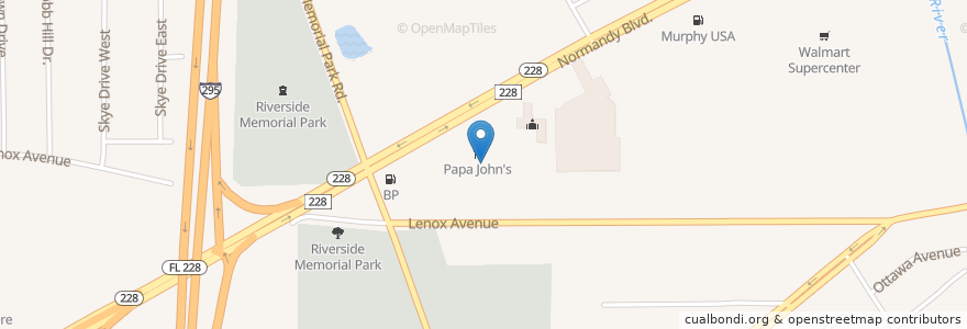 Mapa de ubicacion de El Potro en アメリカ合衆国, フロリダ州, デュバル郡, ジャクソンビル.