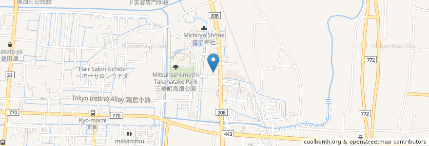 Mapa de ubicacion de ビストロ・ド・宰季 en Japão, 福岡県, 柳川市.