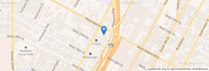 Mapa de ubicacion de St. John's Cathedral-Hope Net en アメリカ合衆国, カリフォルニア州, Los Angeles County, ロサンゼルス.