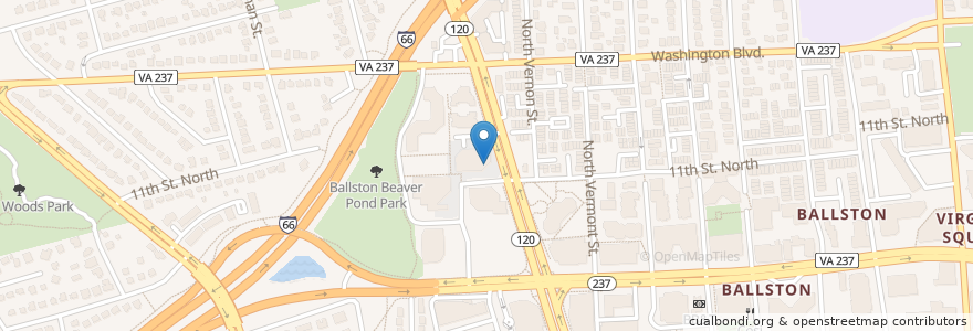 Mapa de ubicacion de Ser en United States, Virginia, Arlington County, Arlington.