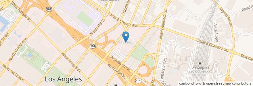 Mapa de ubicacion de Our Lady Queen of Angels Catholic Church en United States, California, Los Angeles County, Los Angeles.