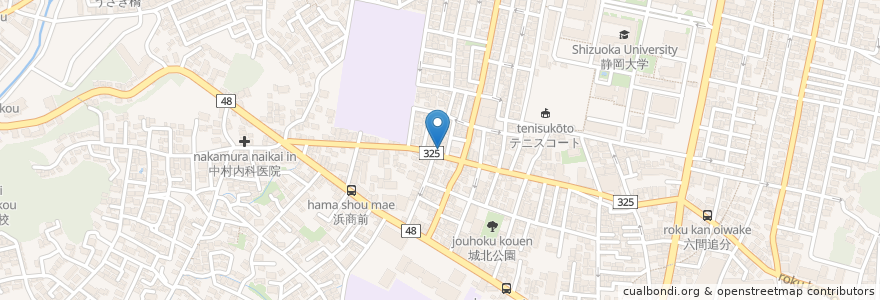 Mapa de ubicacion de ひふみ en Giappone, Prefettura Di Shizuoka, Hamamatsu, 中区.