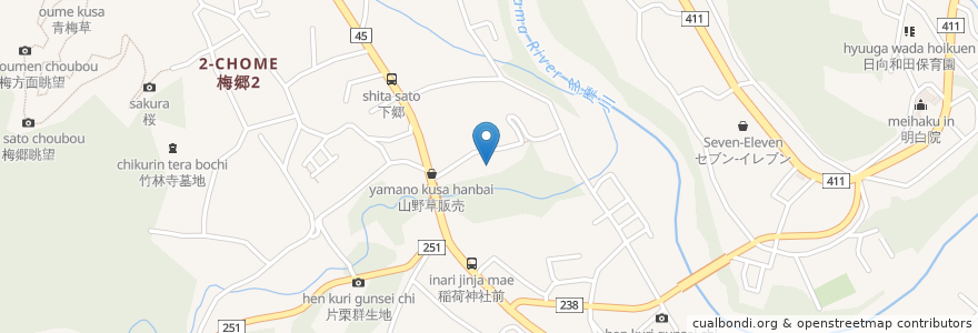 Mapa de ubicacion de 八幡様 en Jepun, 東京都, 青梅市.