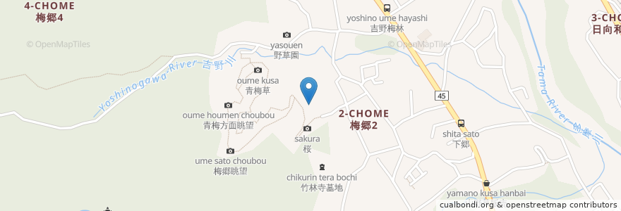Mapa de ubicacion de お稲荷様 en Japan, Tokyo, Ome.