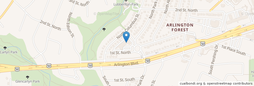 Mapa de ubicacion de Sense of Place en アメリカ合衆国, バージニア州, Arlington County, Arlington.