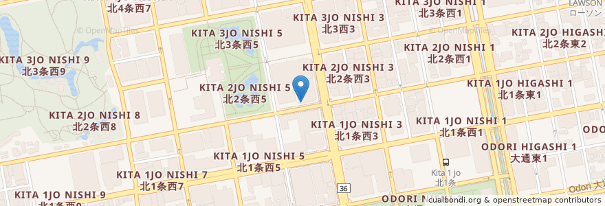 Mapa de ubicacion de 三菱東京UFJ銀行 en Япония, Хоккайдо, Округ Исикари, Саппоро, Тюо.