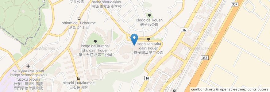 Mapa de ubicacion de ハックドラッグ 横浜磯子店 en Japón, Prefectura De Kanagawa, Yokohama, 磯子区.