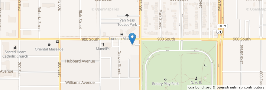Mapa de ubicacion de Beans & Brews Coffee House en 미국, 유타 주, Salt Lake County, Salt Lake City.