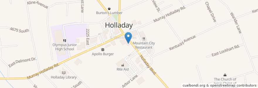 Mapa de ubicacion de Meier's Pharmacy en Amerika Syarikat, Utah, Salt Lake County, Holladay.