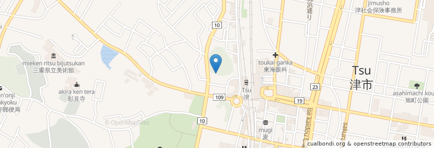 Mapa de ubicacion de 密蔵院 en 日本, 三重県, 津市.