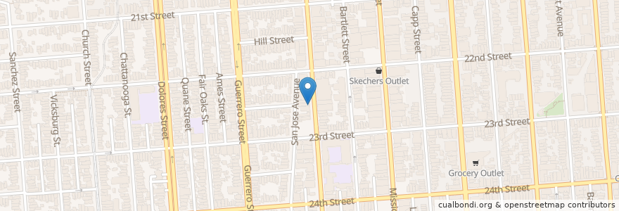 Mapa de ubicacion de Sugoi Sushi en 美利坚合众国/美利堅合眾國, 加利福尼亚州/加利福尼亞州, 旧金山市县/三藩市市縣/舊金山市郡, 旧金山.