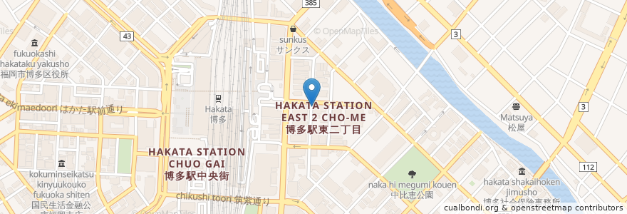 Mapa de ubicacion de Half Penny en Jepun, 福岡県, 福岡市, 博多区.