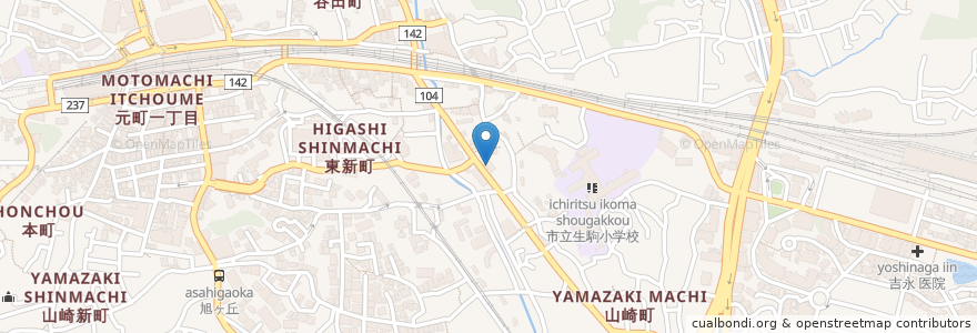 Mapa de ubicacion de オランダ屋 en Japonya, 奈良県, 生駒市.