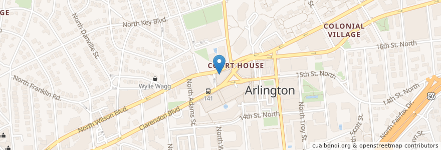 Mapa de ubicacion de The UPS Store en 미국, 버지니아, Arlington County, Arlington.