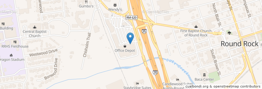 Mapa de ubicacion de Jimmy John's en United States, Texas, Round Rock, Williamson County.