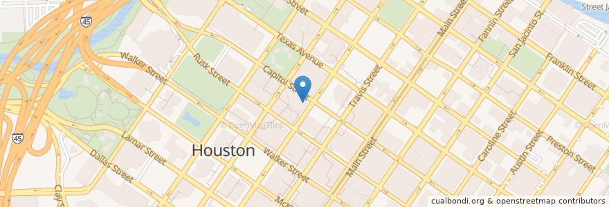 Mapa de ubicacion de Perbacco en United States, Texas, Houston, Harris County.