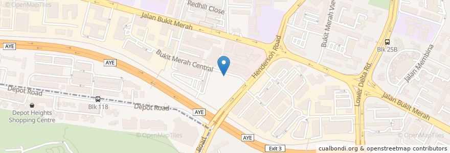 Mapa de ubicacion de Eager Beaver Schoolhouse @ Bukit Merah Central en Singapura, Central.