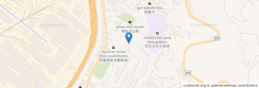 Mapa de ubicacion de 室蘭市消防団第５分団本部 en 日本, 北海道, 胆振総合振興局, 室蘭市.