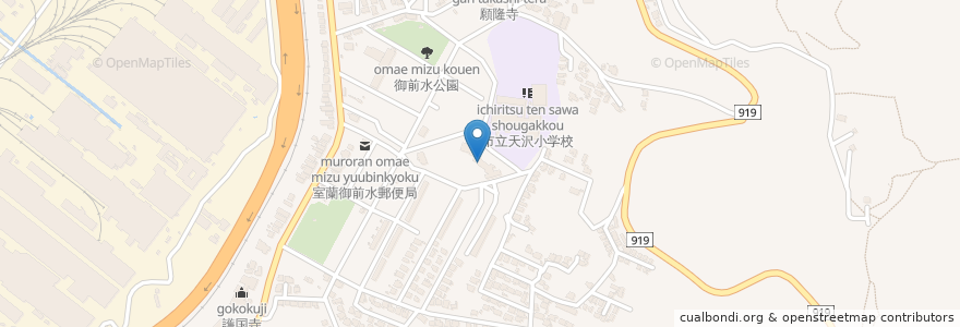 Mapa de ubicacion de 室蘭幼稚園 en Japan, Präfektur Hokkaido, 胆振総合振興局, 室蘭市.