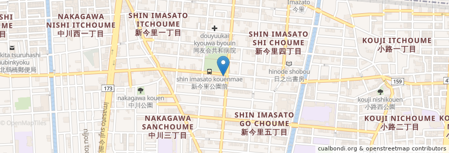 Mapa de ubicacion de パークデンタルクリニック en Япония, Осака, 大阪市, 生野区.