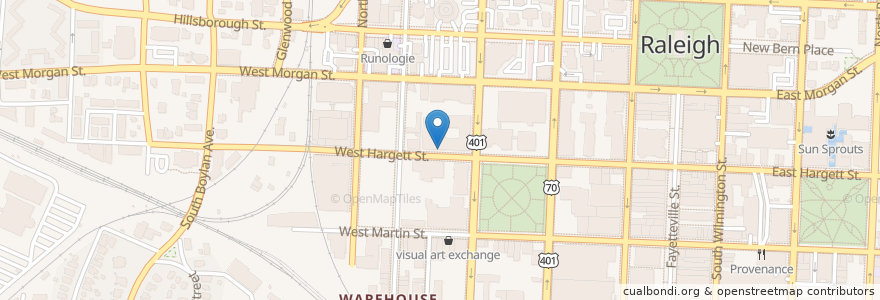 Mapa de ubicacion de A Place at the Table en Stati Uniti D'America, Carolina Del Nord, Wake County, Raleigh.