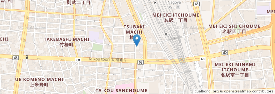 Mapa de ubicacion de 名鉄協商パーキング en Japão, 愛知県, Nagoia, 中村区.