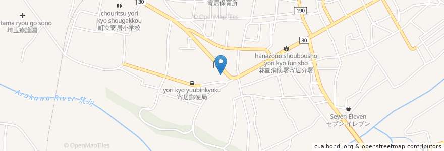 Mapa de ubicacion de ENEOS en 日本, 埼玉県, 大里郡, 寄居町.